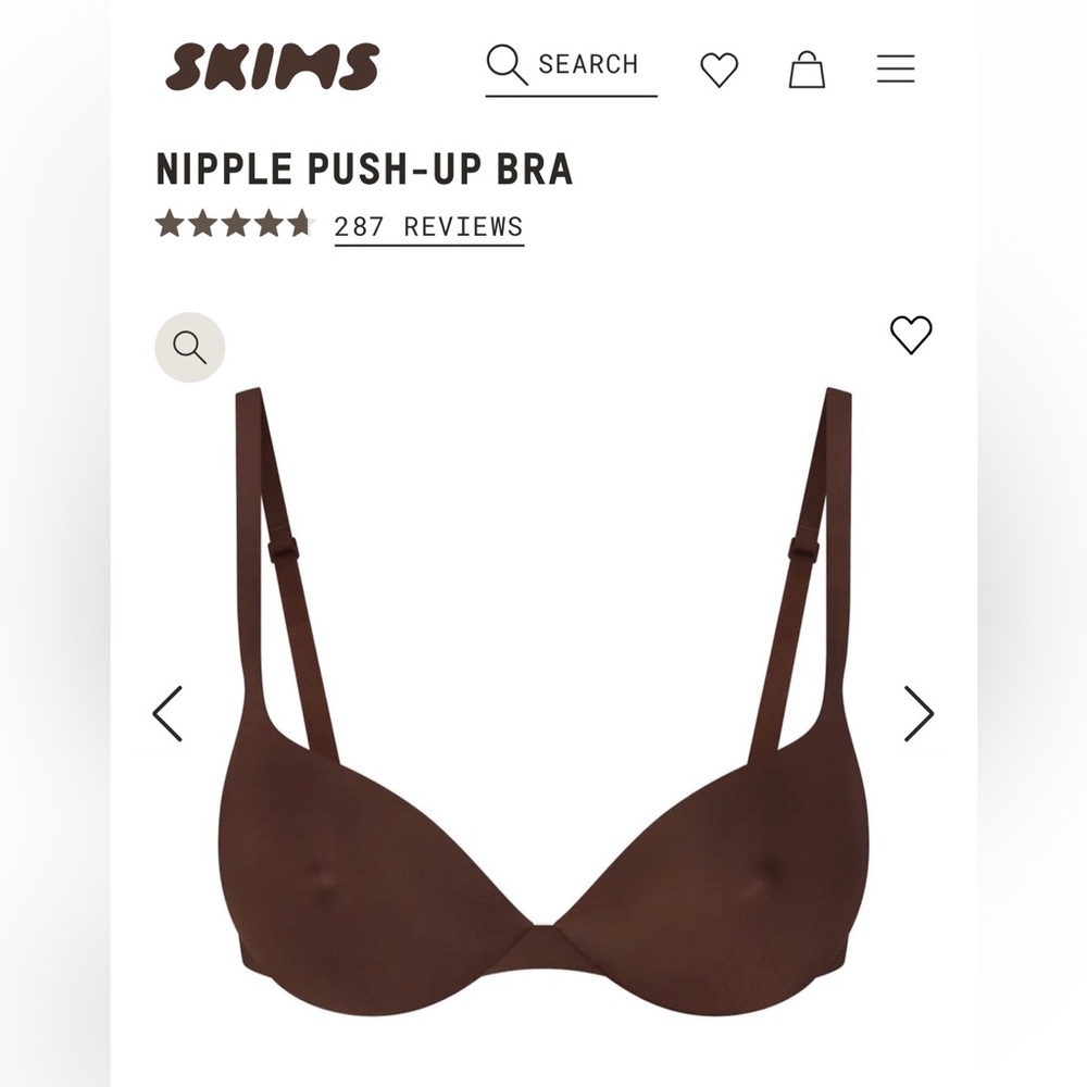 *NWT* *Never Worn* Skims Nipple Push-Up Bra